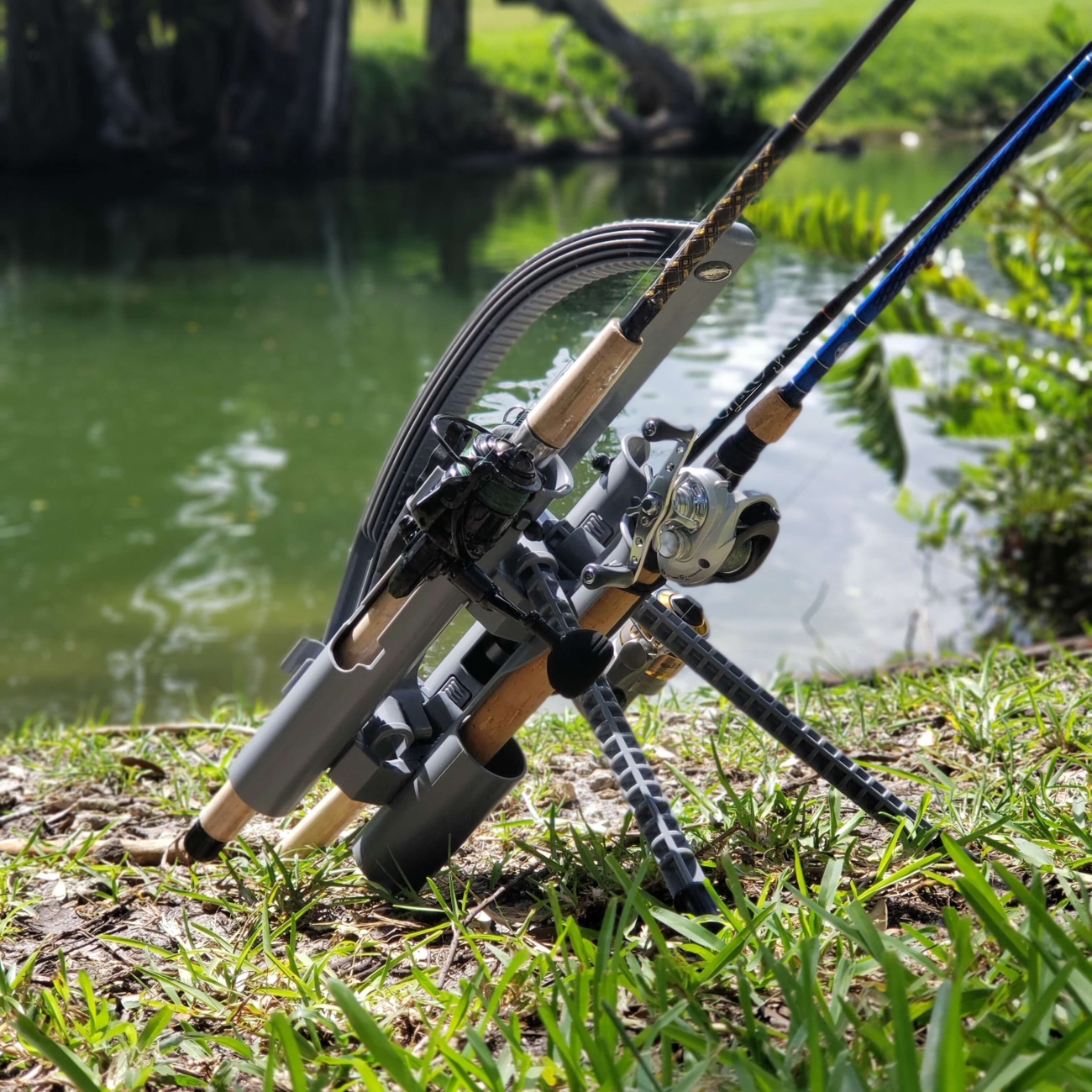 Rod Runner Portable Fishing Rod Caddy Fishing Rod Carrier Pro Portable Rod  Rack