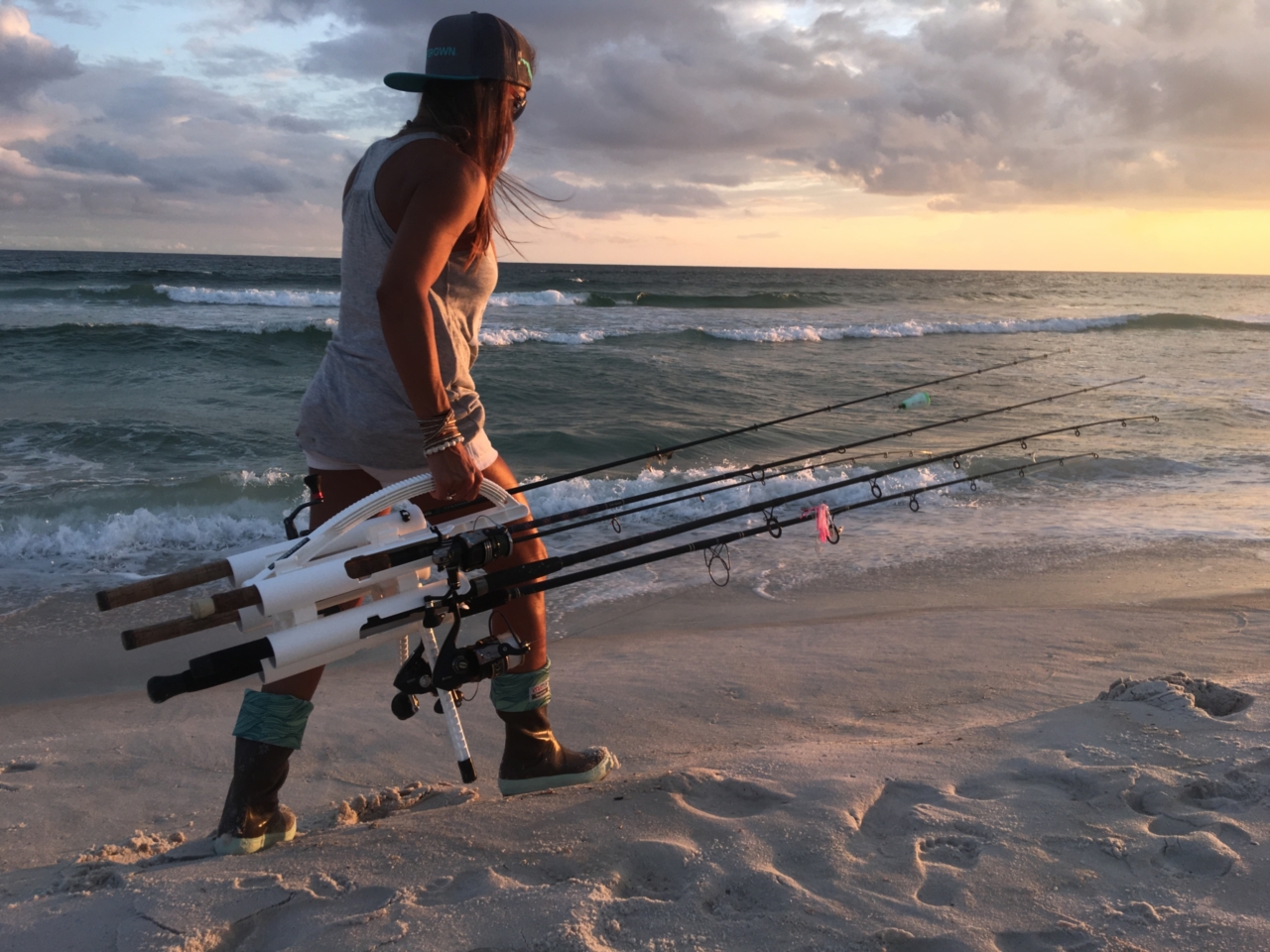 PRO 5: WHITE - portable fishing rods racks