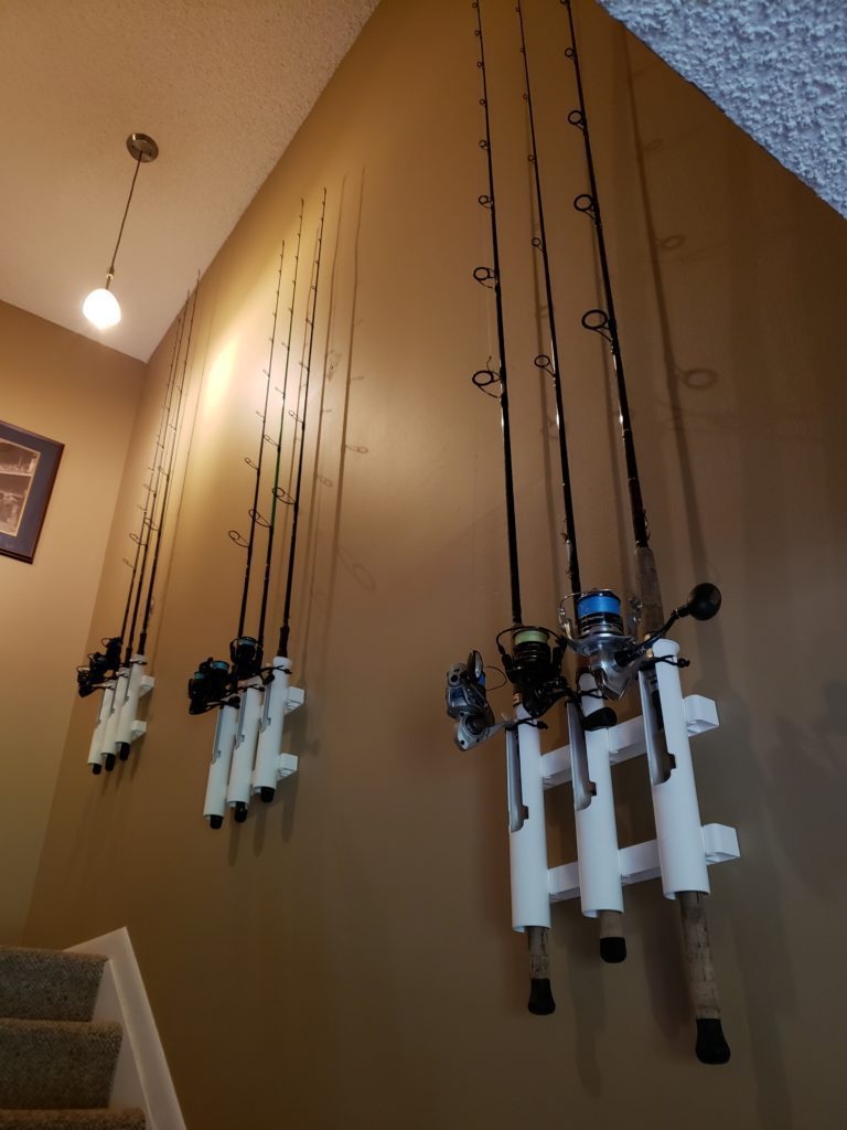 TRI-MOUNT COMBO: WHITE - fishing rod rack rod holder