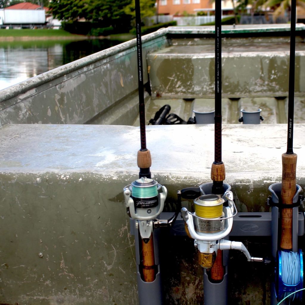 TRI-MOUNT COMBO: GRAY fishing rod rack rod holder