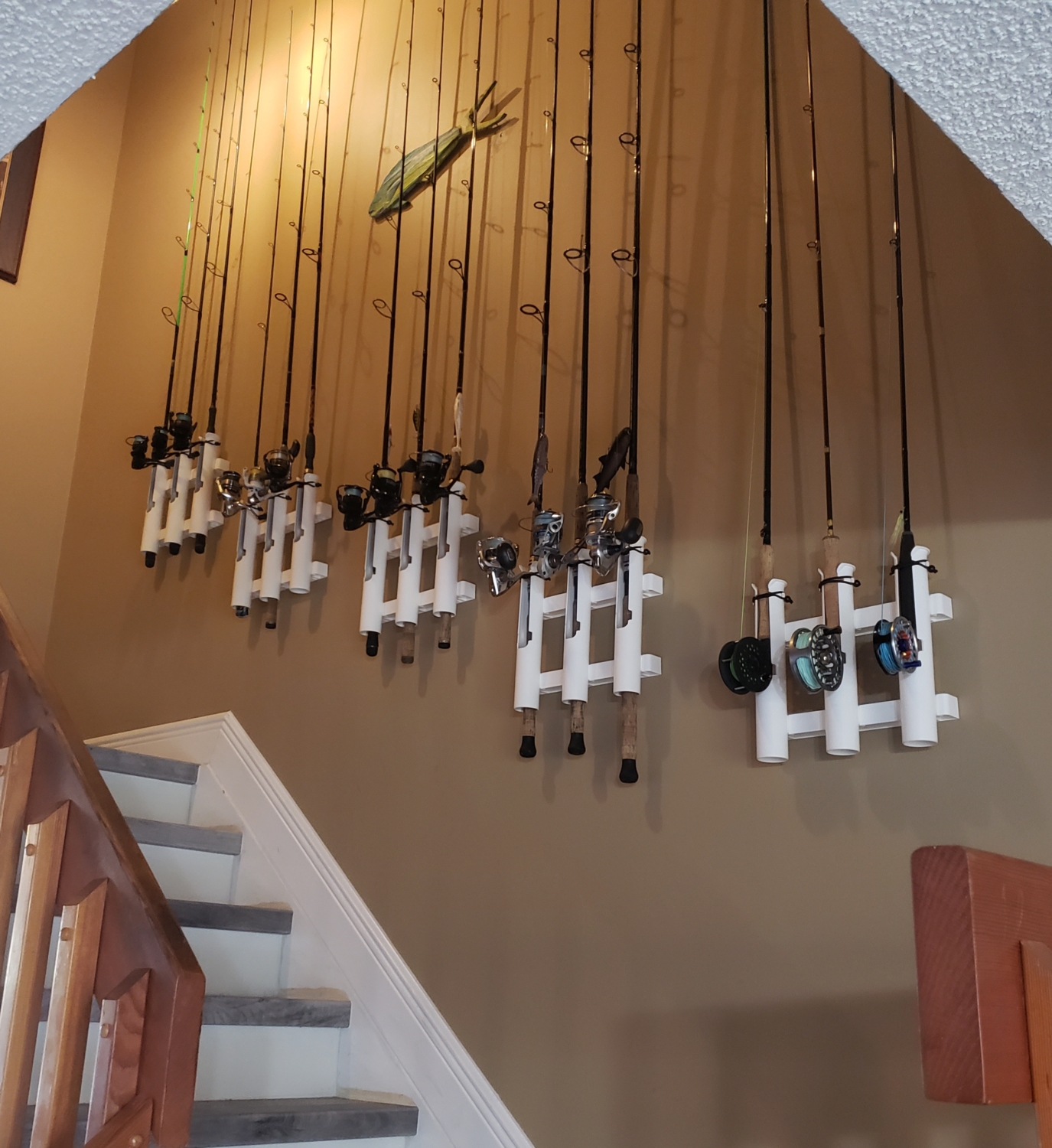 TRI-MOUNT COMBO: WHITE - fishing rod rack rod holder